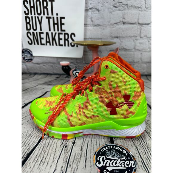 Under Armour Sour Patch Kids Curry 1 Mens 8.5 Green Candy Basketball Shoes NEW main image 5